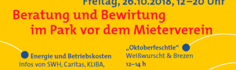 Fr, 26.10.18 | konvisionär beim „Tag der offenen Tür“ des Mieterverein Heidelberg